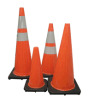 Black Base PVC Cones